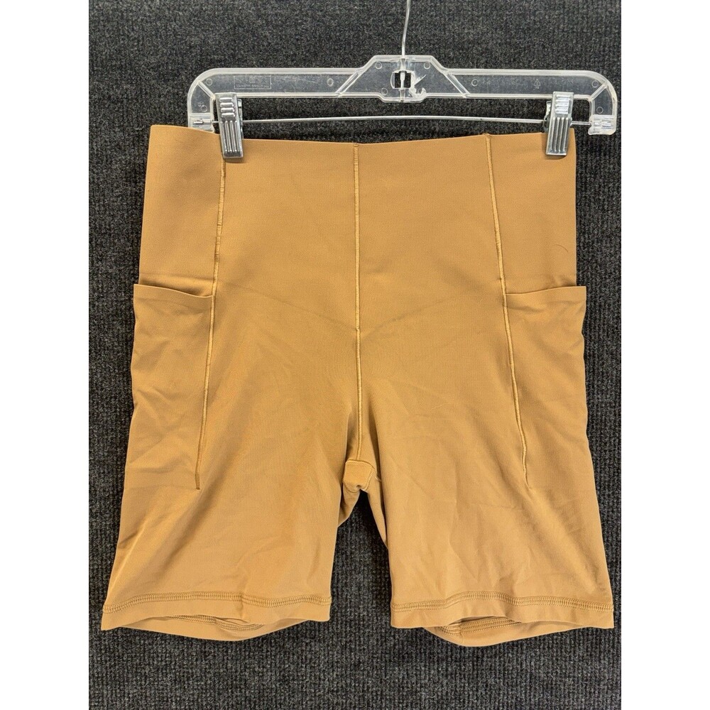 Offline Aerie Bike Shorts Sz Large Camel/tan/brown BNWT 7” Inseam Side Pockets
